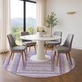 thumbnail image 1 of Addison Rugs Mayfield Premium Machine Washable Transitional Geometric Lavender Round Rug, 8' x 8', 1 of 6