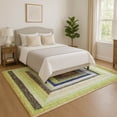 thumbnail image 1 of Addison Rugs Mayfield Premium Machine Washable Transitional Geometric Lime Rectangle Rug, 2'6" x 3'10", 1 of 7