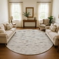 thumbnail image 1 of Addison Rugs Mayfield Premium Machine Washable Transitional Geometric Linen Round Rug, 8' x 8', 1 of 6