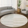 thumbnail image 1 of Addison Rugs Mayfield Premium Machine Washable Transitional Geometric Linen Round Rug, 8' x 8', 1 of 6