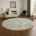 thumbnail image 1 of Addison Rugs Mayfield Premium Machine Washable Transitional Geometric Mint Round Rug, 8' x 8', 1 of 6