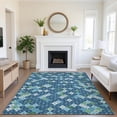 thumbnail image 1 of Addison Rugs Mayfield Premium Machine Washable Transitional Geometric Navy Rectangle Rug, 2'6" x 3'10", 1 of 7