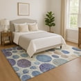 thumbnail image 1 of Addison Rugs Mayfield Premium Machine Washable Transitional Geometric Navy Rectangle Rug, 5' x 7'6", 1 of 7