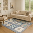 thumbnail image 1 of Addison Rugs Mayfield Premium Machine Washable Transitional Geometric Navy Rectangle Rug, 8' x 10', 1 of 7