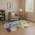thumbnail image 1 of Addison Rugs Mayfield Premium Machine Washable Transitional Geometric Navy Rectangle Rug, 9' x 12', 1 of 6