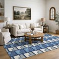 thumbnail image 1 of Addison Rugs Mayfield Premium Machine Washable Transitional Geometric Navy Rectangle Rug, 9' x 12', 1 of 6