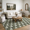 thumbnail image 1 of Addison Rugs Mayfield Premium Machine Washable Transitional Geometric Olive Rectangle Rug, 10' x 14', 1 of 6
