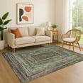 thumbnail image 1 of Addison Rugs Mayfield Premium Machine Washable Transitional Geometric Olive Rectangle Rug, 3' x 5', 1 of 7