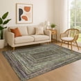 thumbnail image 1 of Addison Rugs Mayfield Premium Machine Washable Transitional Geometric Olive Rectangle Rug, 5' x 7'6", 1 of 7
