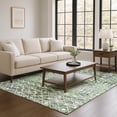 thumbnail image 1 of Addison Rugs Mayfield Premium Machine Washable Transitional Geometric Olive Rectangle Rug, 8' X 10' Machine Washable Transitional Geometric Olive Oversized Sherpa Throw Blanket, 1 of 7