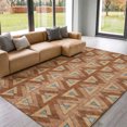 thumbnail image 1 of Addison Rugs Mayfield Premium Machine Washable Transitional Geometric Paprika Rectangle Rug, 3' x 5', 1 of 9
