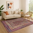 thumbnail image 1 of Addison Rugs Mayfield Premium Machine Washable Transitional Geometric Paprika Rectangle Rug, 5' x 7'6", 1 of 7