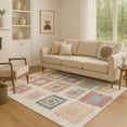 thumbnail image 1 of Addison Rugs Mayfield Premium Machine Washable Transitional Geometric Peach Rectangle Rug, 10' x 14', 1 of 7