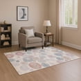 thumbnail image 1 of Addison Rugs Mayfield Premium Machine Washable Transitional Geometric Peach Rectangle Rug, 5' x 7'6", 1 of 7