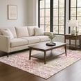 thumbnail image 1 of Addison Rugs Mayfield Premium Machine Washable Transitional Geometric Pink Rectangle Rug, 3' x 5', 1 of 7