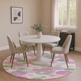 thumbnail image 1 of Addison Rugs Mayfield Premium Machine Washable Transitional Geometric Pink Round Rug, 8' x 8', 1 of 6