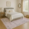 thumbnail image 1 of Addison Rugs Mayfield Premium Machine Washable Transitional Geometric Plum Rectangle Rug, 8' x 10', 1 of 7