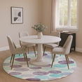 thumbnail image 1 of Addison Rugs Mayfield Premium Machine Washable Transitional Geometric Plum Round Rug, 8' x 8', 1 of 6