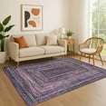 thumbnail image 1 of Addison Rugs Mayfield Premium Machine Washable Transitional Geometric Purple Rectangle Rug, 3' x 5', 1 of 7