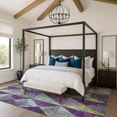 thumbnail image 1 of Addison Rugs Mayfield Premium Machine Washable Transitional Geometric Purple Rectangle Rug, 9' x 12', 1 of 7