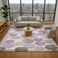 thumbnail image 1 of Addison Rugs Mayfield Premium Machine Washable Transitional Geometric Purple Rectangle Rug, 9' x 12', 1 of 7