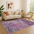 thumbnail image 1 of Addison Rugs Mayfield Premium Machine Washable Transitional Geometric Purple Rectangle Rug, 9' x 12', 1 of 7
