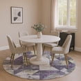 thumbnail image 1 of Addison Rugs Mayfield Premium Machine Washable Transitional Geometric Purple Round Rug, 8' x 8', 1 of 6