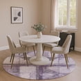 thumbnail image 1 of Addison Rugs Mayfield Premium Machine Washable Transitional Geometric Purple Round Rug, 8' x 8', 1 of 6