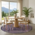 thumbnail image 1 of Addison Rugs Mayfield Premium Machine Washable Transitional Geometric Purple Round Rug, 8' x 8', 1 of 6