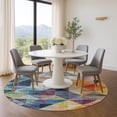 thumbnail image 1 of Addison Rugs Mayfield Premium Machine Washable Transitional Geometric Putty Round Rug, 8' x 8', 1 of 6