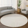 thumbnail image 1 of Addison Rugs Mayfield Premium Machine Washable Transitional Geometric Putty Round Rug, 8' x 8', 1 of 6