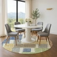 thumbnail image 1 of Addison Rugs Mayfield Premium Machine Washable Transitional Geometric Putty Round Rug, 8' x 8', 1 of 6
