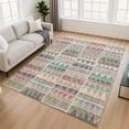 thumbnail image 1 of Addison Rugs Mayfield Premium Machine Washable Transitional Geometric Salmon Rectangle Rug, 3' x 5', 1 of 6