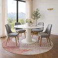 thumbnail image 1 of Addison Rugs Mayfield Premium Machine Washable Transitional Geometric Salmon Round Rug, 8' x 8', 1 of 6