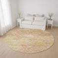 thumbnail image 1 of Addison Rugs Mayfield Premium Machine Washable Transitional Geometric Salmon Round Rug, 8' x 8', 1 of 6