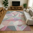 thumbnail image 1 of Addison Rugs Mayfield Premium Machine Washable Transitional Geometric Seafoam Rectangle Rug, 10' X 14' Machine Washable Transitional Geometric Seafoam Oversized Sherpa Throw Blanket, 1 of 7