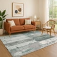 thumbnail image 1 of Addison Rugs Mayfield Premium Machine Washable Transitional Geometric Seafoam Rectangle Rug, 3' x 5', 1 of 7