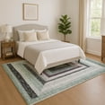 thumbnail image 1 of Addison Rugs Mayfield Premium Machine Washable Transitional Geometric Seafoam Rectangle Rug, 3' x 5', 1 of 7