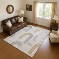 thumbnail image 1 of Addison Rugs Mayfield Premium Machine Washable Transitional Geometric Silver Rectangle Rug, 3' x 5', 1 of 7