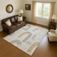 thumbnail image 1 of Addison Rugs Mayfield Premium Machine Washable Transitional Geometric Silver Rectangle Rug, 9' x 12', 1 of 7
