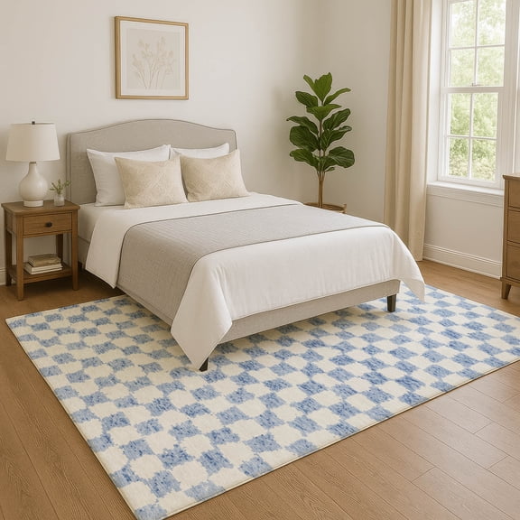 Addison Rugs Mayfield Premium Machine Washable Transitional Geometric Sky Rectangle Rug, 10' x 14'