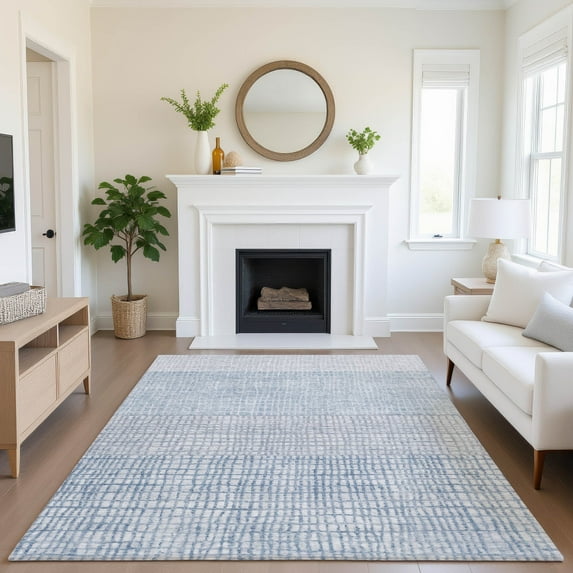 Addison Rugs Mayfield Premium Machine Washable Transitional Geometric Sky Rectangle Rug, 3' x 5'