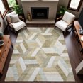 thumbnail image 1 of Addison Rugs Mayfield Premium Machine Washable Transitional Geometric Tan Rectangle Rug, 10' x 14', 1 of 6