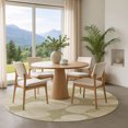 thumbnail image 1 of Addison Rugs Mayfield Premium Machine Washable Transitional Geometric Tan Round Rug, 8' x 8', 1 of 6