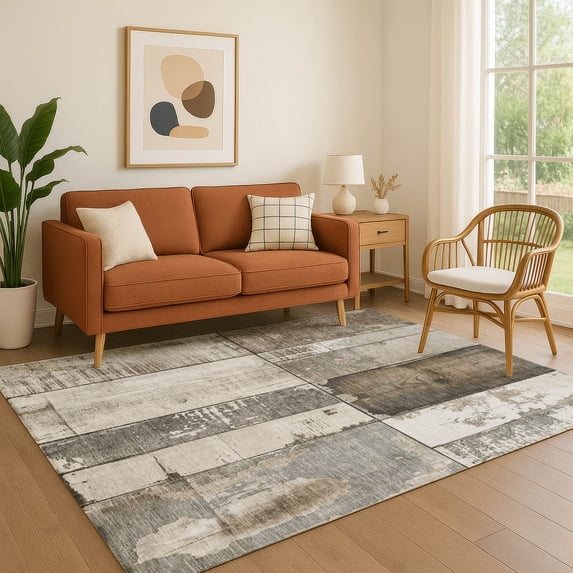 Addison Rugs Mayfield Premium Machine Washable Transitional Geometric Taupe Rectangle Rug, 10' x 14'