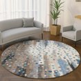 thumbnail image 1 of Addison Rugs Mayfield Premium Machine Washable Transitional Geometric Taupe Round Rug, 8' x 8', 1 of 6