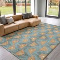 thumbnail image 1 of Addison Rugs Mayfield Premium Machine Washable Transitional Geometric Teal Rectangle Rug, 10' x 14', 1 of 9