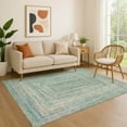 thumbnail image 1 of Addison Rugs Mayfield Premium Machine Washable Transitional Geometric Teal Rectangle Rug, 10' x 14', 1 of 7