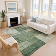 thumbnail image 1 of Addison Rugs Mayfield Premium Machine Washable Transitional Geometric Teal Rectangle Rug, 3' x 5', 1 of 6