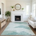 thumbnail image 1 of Addison Rugs Mayfield Premium Machine Washable Transitional Geometric Teal Rectangle Rug, 3' x 5', 1 of 7